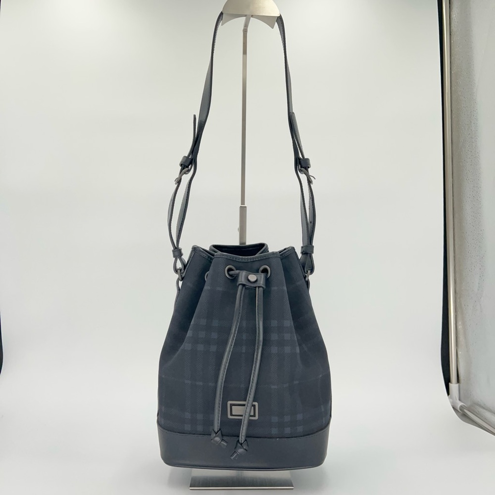 Burberry Nova Check Black and Gray Bucket Bag Great Condition!